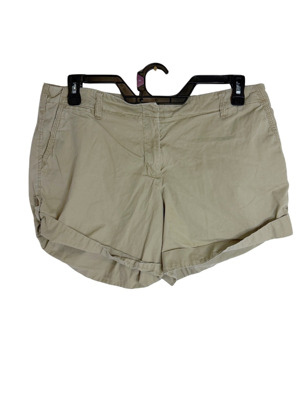 J. Crew City Fit Chino Rolled Hem Khaki Shorts Size 12